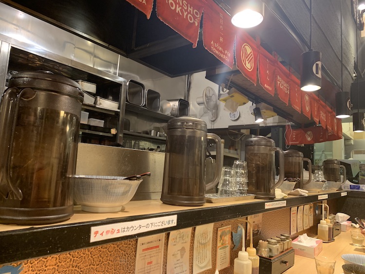 intérieur ramen Mensho Tokyo 